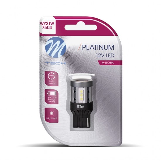 ΛΑΜΠΑΚΙ W21W T20 7440 W3x16d 12/24V 600lm 4W 15x3030SMD LED CAN-BUS PLATINIUM ΛΕΥΚΟ BLISTER - 1 ΤΕΜ.