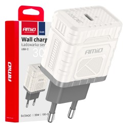 Amio - ΦΟΡΤΙΣΤΗΣ ΜΕ ΟΙΚΙΑΚΗ ΠΡΙΖΑ ΜΕ 1 ΘΥΡΑ USB-C 30W 100-240V ΛΕΥΚΟ - 1 Τεμ. (04285/AM)