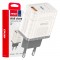 Amio - ΦΟΡΤΙΣΤΗΣ ΜΕ ΟΙΚΙΑΚΗ ΠΡΙΖΑ ΜΕ 2 ΘΥΡΕΣ USB-A+USB-C 30W 100-240V ΛΕΥΚΟ - 1 Τεμ. (04286/AM)