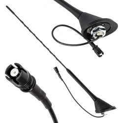 Amio - ΚΕΡΑΙΑ ΟΡΟΦΗΣ ANT11 45.4 cm ΜΕ ΚΑΛΩΔΙΟ 20cm ΚΑΙ ΦΙΣΑ RAKU-2 UNIVERSAL ΜΑΥΡΗ - 1 ΤΕΜ. (04155/AM)