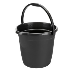 ΚΟΥΒΑΣ ΠΛΑΣΤΙΚΟΣ ΜΕ ΧΕΡΟΥΛΙ BUCKY 10L ΜΑΥΡΟΣ LAMPA - 1 ΤΕΜ.
