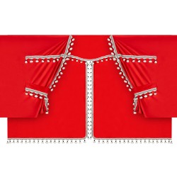 ΚΟΥΡΤΙΝΕΣ ΝΤΑΛΙΚΑΣ LUXURY PRO CABIN ΚΟΚΚΙΝΟ / ΜΑΥΡΟ ΣΕΤ LAMPA - 8 ΤΕΜ.
