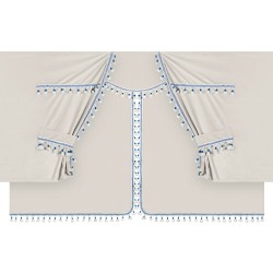 ΚΟΥΡΤΙΝΕΣ ΝΤΑΛΙΚΑΣ LUXURY PRO CABIN ΚΡΕΜ / ΜΠΛΕ ΣΕΤ LAMPA - 8 ΤΕΜ.