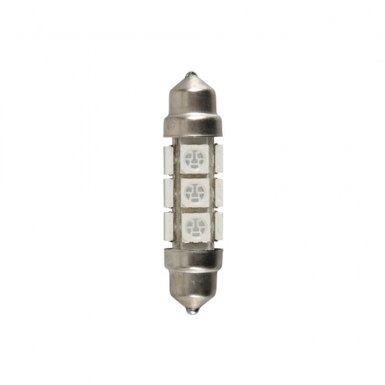 ΛΑΜΠΑΚΙ ΠΛΑΦΟΝΙΕΡΑΣ 24/28V 11x43mm 60lm 12xSMD LED ΠΟΡΤΟΚΑΛΙ ΔΙΠΛΗΣ ΠΟΛΙΚΟΤΗΤΑΣ LAMPA - 20 ΤΕΜ.