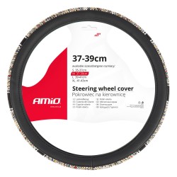 Amio - ΚΑΛΥΜΜΑ ΤΙΜΟΝΙΟΥ SWC-59 (M) 37>39cm ΜΑΥΡΟ ΜΕ ΣΧΕΔΙΟ ΠΟΛΥΧΡΩΜΗ ΨΑΘΑ - 1 ΤΕΜ. (04169/AM)
