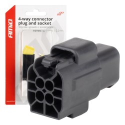 Amio - ΦΙΣΑ ΣΥΝΔΕΣΗΣ ΜΕ ΥΠΟΔΟΧΗ 4 PIN Φ2,2mm ΑΔΙΑΒΡΟΧΗ - 1 τεμ. (04348/AM)