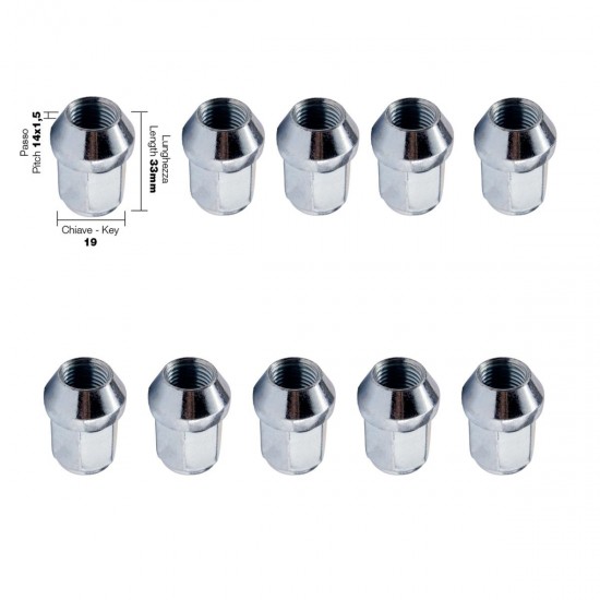 Simoni Racing - ΠΑΞΙΜΑΔΙ ΚΩΝΙΚΟ 14x1,5 (33mm) (19) 10ΤΕΜ.