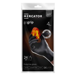 Amio - ΓΑΝΤΙΑ ΝΙΤΡΙΛΙΟΥ MERCATOR GOGRIP ΣΕ ΜΑΥΡΟ ΧΡΩΜΑ SMALL (S) 4ΤΕΜ. (MER20775/AM)