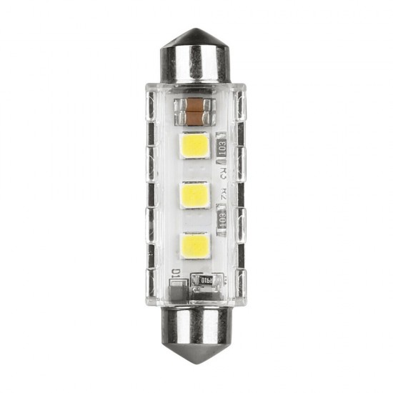 ΛΑΜΠΑΚΙΑ ΠΛΑΦΟΝΙΕΡΑΣ 12/24V 12x41mm 260/220lm 6.500K ΔΙΠΛΗΣ ΠΟΛ/ΤΑΣ LED CAN-BUS PRO-USER SERIES 1ΤΕΜ