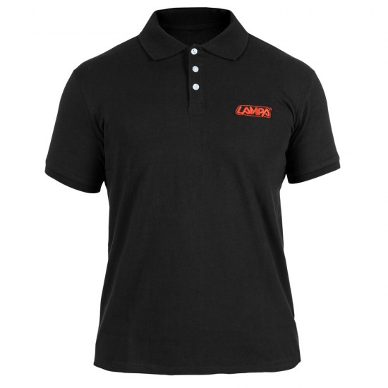ΜΠΛΟΥΖΑΚΙ POLO ΣΕ ΜΑΥΡΟ ΧΡΩΜΑ LAMPA (XXL) 100% ΒΑΜΒΑΚΕΡΟ 1ΤΕΜ.