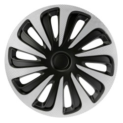 Lampa - Σετ Τάσια Αυτοκινήτου 16’’ Kojin Carbon TECH-ONE από υλικό ABS Ασημί / Μαύρο - 4 TEM (L3148.0)