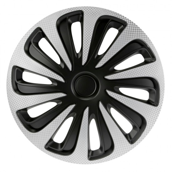 Lampa - Σετ Τάσια Αυτοκινήτου 16’’ Kojin Carbon TECH-ONE από υλικό ABS Ασημί / Μαύρο - 4 TEM (L3148.0)