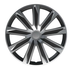 Lampa - Σετ Τάσια Αυτοκινήτου 14’’ Raze Silver/Black από υλικό ABS σε Ασημί με Μαύρο Χρώμα - 4 TEM (L3149.1)