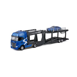 Lampa - Μινιατούρα νταλίκα Iveco S-Way με καρότσα αυτοκινήτων & Audi RS E-Tron 1:43 Burago - 1 τεμ. (L.BU31475)