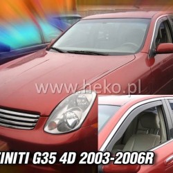 Heko - Ανεμοθραύστες Παραθύρων Για Infiniti G35 (V35) 2003 > 2006 4πορτο Sedan υλικό Acrylic Χρώμα Φιμέ - 2 τεμ. (ΑΝΕΜ.21507)