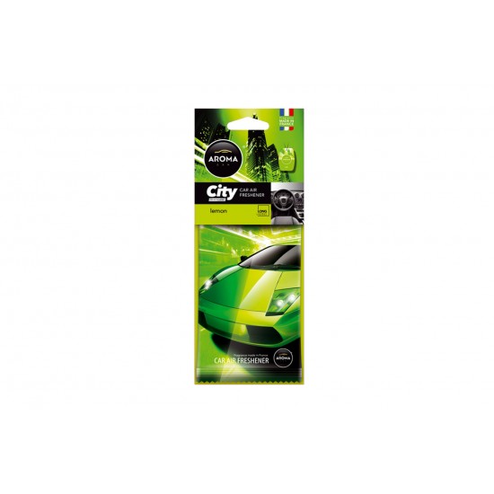 Amio – Αρωματικό Αυτοκινήτου Κρεμαστό Aroma City Card Lemon για Φρεσκάδα & Καθημερινή Χρήση – 1 Τεμ. (A92714/AM)