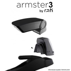 Rati - Ολοκληρωμένος Τεμπέλης Armster 3 για MG 3 2024 > από Πλαστικό και Ύφασμα σε Μαύρο Χρώμα με Αντάπτορα Τοποθέτησης - 1 Σετ (V01927+V01567)
