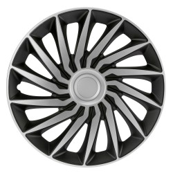 Lampa - Τάσια Tokyo Silver/Black 14'' Tech-One σε Μαύρο/Ασημί Χρώμα για Σιδερένιες Ζάντες Αυτοκινήτου από ABS - Σετ 4 Τεμ. (L3146.1)
