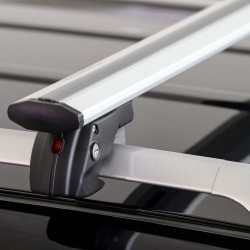MENABO ΜΠΑΡΕΣ ΟΡΟΦΗΣ ΑΛΟΥΜΙΝΙΟΥ JACKSON XL SILVER 135 cm ΣΕ ΑΣΗΜΙ ΧΡΩΜΑ ΓΙΑ Infiniti EX (J50) 5 doors 2007>2013 ΜΕ RAISED RAILS (Παράλληλες Μπάρες με Κενό) - 2 ΤΕΜ. (11290/MB)