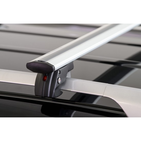 MENABO ΜΠΑΡΕΣ ΟΡΟΦΗΣ ΑΛΟΥΜΙΝΙΟΥ JACKSON XL SILVER 135 cm ΣΕ ΑΣΗΜΙ ΧΡΩΜΑ ΓΙΑ Infiniti EX (J50) 5 doors 2007>2013 ΜΕ RAISED RAILS (Παράλληλες Μπάρες με Κενό) - 2 ΤΕΜ. (11290/MB)