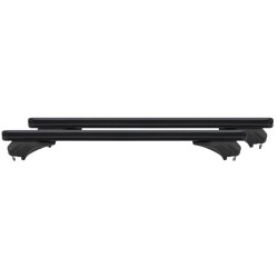 MENABO ΜΠΑΡΕΣ ΑΛΟΥΜΙΝΙΟΥ SONIC BLACK XL 130 cm ΣΕ ΜΑΥΡΟ ΧΡΩΜΑ ΓΙΑ Volkswagen Atlas 5 doors 2019> ΜΕ RAISED RAILS - 2 ΤΕΜ. (14690/MB)