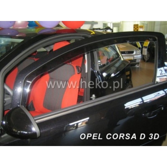 ΑΝΕΜΟΘΡΑΥΣΤΕΣ ΓΙΑ OPEL CORSA D/E 3D 09/2006-2014 ΖΕΥΓΑΡΙ ΑΠΟ ΕΥΚΑΜΠΤΟ ΦΙΜΕ ΠΛΑΣΤΙΚΟ HEKO - 2 ΤΕΜ.