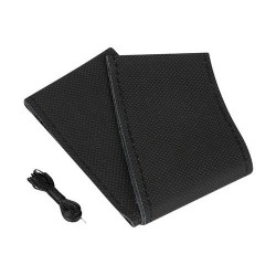 Lampa Κάλυμμα Τιμονιού Αυτοκινήτου Premium Leather Δετό 37-39εκ. Άοσμο Διάτρητο Γνήσιο Δέρμα Μαύρο 1-τεμ. (L3299.4)