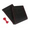Lampa Κάλυμμα Τιμονιού Αυτοκινήτου Sport Leather Top Grip Δετό 37-39εκ. Λείο & Διάτρητο Γνήσιο Δέρμα Μαύρο με Κόκκινη Ραφή 1-τεμ. (L3299.9)