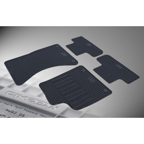Cik - ΠΑΤΑΚΙΑ ΑΥΤΟΚΙΝΗΤΟΥ ΑΠΟ ΛΑΣΤΙΧΟ ΓΙΑ AUDI Q5 2008-2017 ΣΕ ΜΑΥΡΟ ΧΡΩΜΑ ΜΕ ΚΟΥΜΠΩΜΑΤΑ - 4 ΤΕΜ. (RM.AU.0005/CK)
