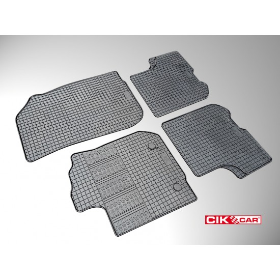 Cik - ΠΑΤΑΚΙΑ ΑΥΤΟΚΙΝΗΤΟΥ ΑΠΟ ΛΑΣΤΙΧΟ ΓΙΑ DACIA LOGAN 2012+ / DACIA SANDERO 2012-2020 / DACIA SANDERO STEPWAY 2012-2020 ΣΕ ΜΑΥΡΟ ΧΡΩΜΑ ΜΕ ΚΟΥΜΠΩΜΑΤΑ - 4 ΤΕΜ. (RM.DAC.0001/CK)