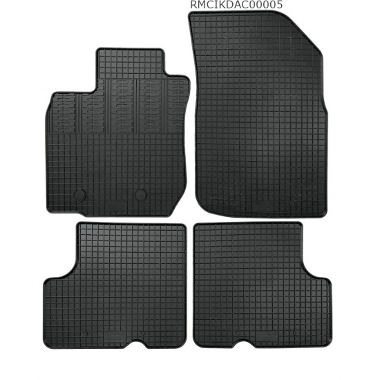 Cik - ΠΑΤΑΚΙΑ ΑΥΤΟΚΙΝΗΤΟΥ ΑΠΟ ΛΑΣΤΙΧΟ ΓΙΑ DACIA DUSTER 4X4 2010-2018 ΣΕ ΜΑΥΡΟ ΧΡΩΜΑ ΜΕ ΚΟΥΜΠΩΜΑΤΑ - 4 ΤΕΜ. (RM.DAC.0005/CK)