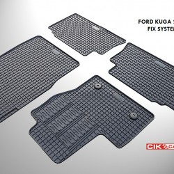 Cik - ΠΑΤΑΚΙΑ ΑΥΤΟΚΙΝΗΤΟΥ ΑΠΟ ΛΑΣΤΙΧΟ ΓΙΑ FORD KUGA 2013-2015 ΣΕ ΜΑΥΡΟ ΧΡΩΜΑ ΜΕ ΚΟΥΜΠΩΜΑΤΑ - 4 ΤΕΜ. (RM.FO.0009/CK)