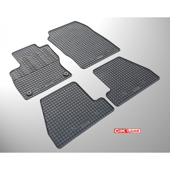 Cik - ΠΑΤΑΚΙΑ ΑΥΤΟΚΙΝΗΤΟΥ ΑΠΟ ΛΑΣΤΙΧΟ ΓΙΑ FORD FOCUS FACELIFT 2014-2018 ΣΕ ΜΑΥΡΟ ΧΡΩΜΑ ΜΕ ΚΟΥΜΠΩΜΑΤΑ - 4 ΤΕΜ. (RM.FO.0013/CK)