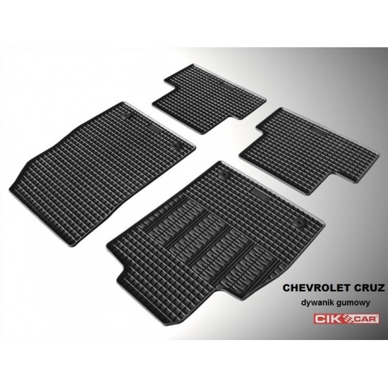 Cik - ΠΑΤΑΚΙΑ ΑΥΤΟΚΙΝΗΤΟΥ ΑΠΟ ΛΑΣΤΙΧΟ ΓΙΑ CHEVROLET CRUZE 2008-2016 / OPEL ASTRA J 2009-2016 ΣΕ ΜΑΥΡΟ ΧΡΩΜΑ ΜΕ ΚΟΥΜΠΩΜΑΤΑ - 4 ΤΕΜ. (RM.CH.0001/CK)