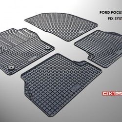 Cik - ΠΑΤΑΚΙΑ ΑΥΤΟΚΙΝΗΤΟΥ ΑΠΟ ΛΑΣΤΙΧΟ ΓΙΑ FORD FOCUS 2011-2015 ΣΕ ΜΑΥΡΟ ΧΡΩΜΑ ΜΕ ΚΟΥΜΠΩΜΑΤΑ - 4 ΤΕΜ. (RM.FO.0004/CK)