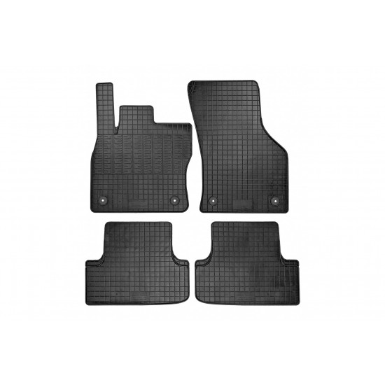 Cik - ΠΑΤΑΚΙΑ ΑΥΤΟΚΙΝΗΤΟΥ ΑΠΟ ΛΑΣΤΙΧΟ ΓΙΑ AUDI A3 2012-2020 / SEAT LEON 2013-2017 / VW GOLF 7 2012-2020 ΣΕ ΜΑΥΡΟ ΧΡΩΜΑ ΜΕ ΚΟΥΜΠΩΜΑΤΑ - 4 ΤΕΜ. (RM.AU.0001/CK)