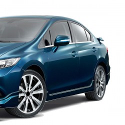TRIM  ΠΑΡΑΘΥΡΩΝ ΑΥΤΟΚΟΛΛΗΤΑ ΧΡΩΜΙΟΥ ΓΙΑ HONDA CIVIC 4D 2012+ 4ΤΕΜ.