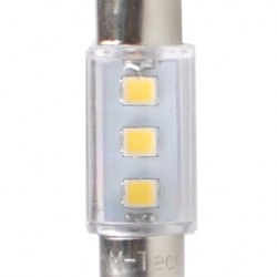 ΛΑΜΠΑΚΙΑ ΠΛΑΦΟΝΙΕΡΑΣ C5W/C10W 12V 0,24W SV8,5 36mm LED 3xSMD3528 ΛΕΥΚΟ 1ΤΕΜ.