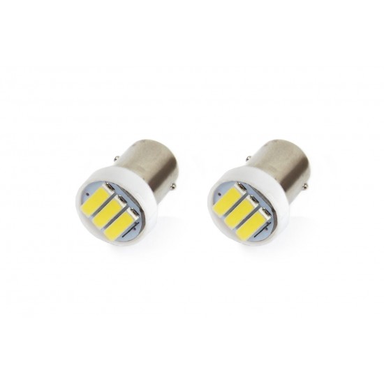 Amio - Λαμπάκια LED τύπου T4W βάση BA9S τάση λειτουργίας 12V απόδοσης 0.4W χρώμα 5600K για Επιβατικά Αυτοκίνητα - 2 τεμ. (01097/AM)