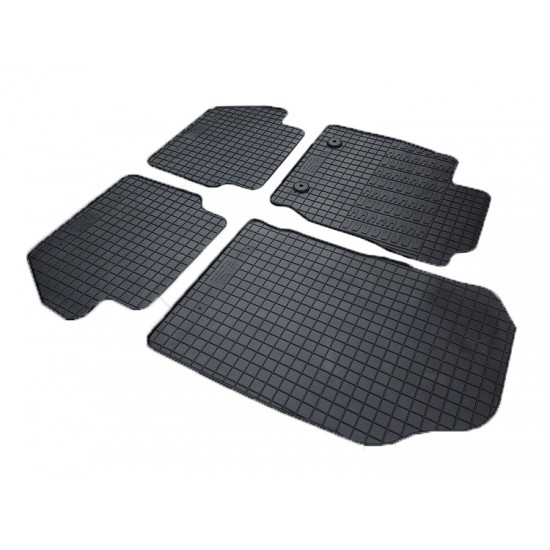 Cik - ΠΑΤΑΚΙΑ ΑΥΤΟΚΙΝΗΤΟΥ ΑΠΟ ΛΑΣΤΙΧΟ ΓΙΑ FORD ECOSPORT 2017+ ΣΕ ΜΑΥΡΟ ΧΡΩΜΑ ΜΕ ΚΟΥΜΠΩΜΑΤΑ - 4 ΤΕΜ. (RM.FO.0037/CK)