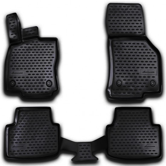 ΠΑΤΑΚΙΑ ΣΕ ΣΚΑΦΗ TPE ΛΑΣΤΙΧΟ ΓΙΑ SKODA OCTAVIA 3 A7 ACTIVE / AMBITION STYLE 2013-2020 / OCTAVIA A8 2020+  ΣΕ ΜΑΥΡΟ ΧΡΩΜΑ NOVLINE - 4 ΤΕΜ.