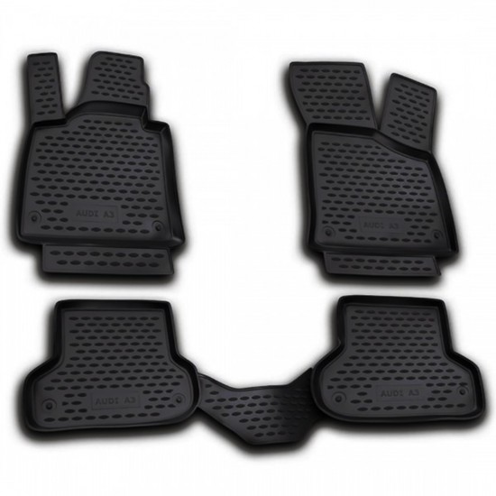 ΠΑΤΑΚΙΑ ΣΕ ΣΚΑΦΗ TPE ΛΑΣΤΙΧΟ ΓΙΑ AUDI A3 3D 2003-2012  ΣΕ ΜΑΥΡΟ ΧΡΩΜΑ NOVLINE - 4 ΤΕΜ.