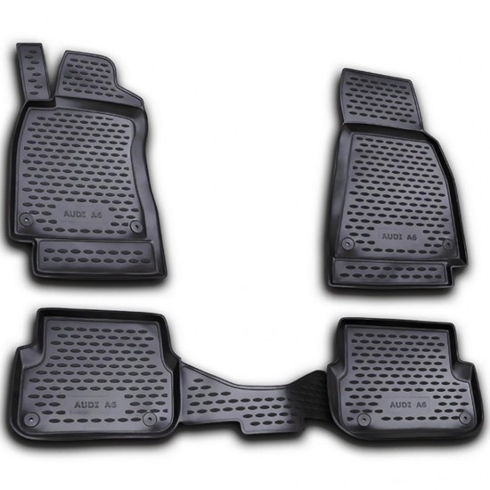 ΠΑΤΑΚΙΑ ΣΕ ΣΚΑΦΗ TPE ΛΑΣΤΙΧΟ ΓΙΑ AUDI A6 C6 2006-2011  ΣΕ ΜΑΥΡΟ ΧΡΩΜΑ NOVLINE - 4 ΤΕΜ.
