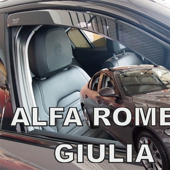 ΑΝΕΜΟΘΡΑΥΣΤΕΣ ΓΙΑ ALFA ROMEO GIULIA 4D 2016- ΖΕΥΓΑΡΙ ΑΠΟ ΕΥΚΑΜΠΤΟ ΦΙΜΕ ΠΛΑΣΤΙΚΟ HEKO - 2 ΤΕΜ.