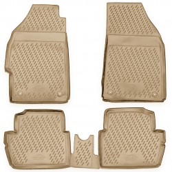 ΠΑΤΑΚΙΑ ΣΕ ΣΚΑΦΗ TPE ΛΑΣΤΙΧΟ ΓΙΑ CHEVROLET SPARK 2010-2015  ΣΕ ΜΠΕΖ ΧΡΩΜΑ NOVLINE - 4 ΤΕΜ.