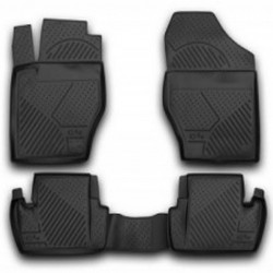 ΠΑΤΑΚΙΑ ΣΕ ΣΚΑΦΗ TPE ΛΑΣΤΙΧΟ ΓΙΑ CITROEN C4 5D 2011-2013  ΣΕ ΜΑΥΡΟ ΧΡΩΜΑ ΜΕ ΚΟΥΜΠΩΜΑΤΑ TYPE-P NOVLINE - 4 ΤΕΜ.