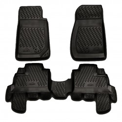 ΠΑΤΑΚΙΑ ΣΕ ΣΚΑΦΗ TPE ΛΑΣΤΙΧΟ ΓΙΑ JEEP WRANGLER 5D 2007-2018  ΣΕ ΜΑΥΡΟ ΧΡΩΜΑ NOVLINE - 4 ΤΕΜ.