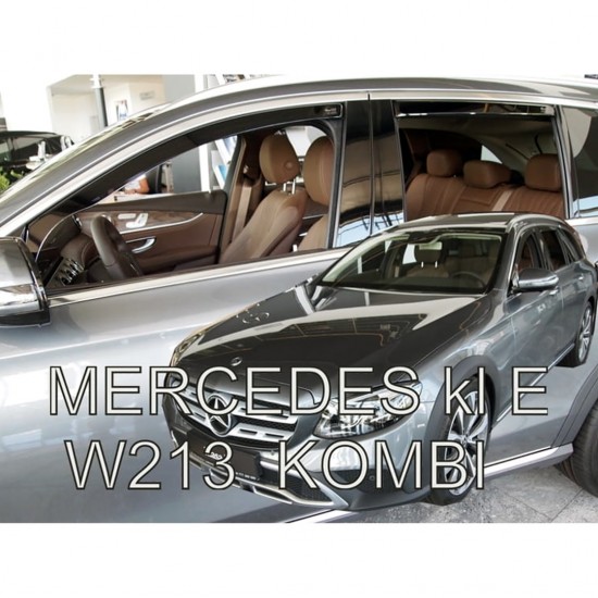 ΑΝΕΜΟΘΡΑΥΣΤΕΣ ΓΙΑ MERCEDES E-KLAS W213 5D COMBI 2016+  ΣΕΤ ΑΥΤΟΚΙΝΗΤΟΥ ΑΠΟ ΕΥΚΑΜΠΤΟ ΦΙΜΕ ΠΛΑΣΤΙΚΟ HEKO - 4 ΤΕΜ.