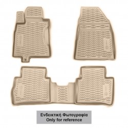 ΠΑΤΑΚΙΑ ΣΕ ΣΚΑΦΗ TPE ΛΑΣΤΙΧΟ ΓΙΑ NISSAN X-TRAIL 5D 2013-2020  ΣΕ ΜΠΕΖ ΧΡΩΜΑ NOVLINE - 4 ΤΕΜ.