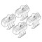 ΑΚΡΑ ΓΙΑ ΜΠΑΡΕΣ NORDRIVE ΓΙΑ SEAT IBIZA 5D 06/08+ KIT